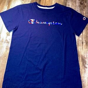 Champion Navy Blue Graphic Tee